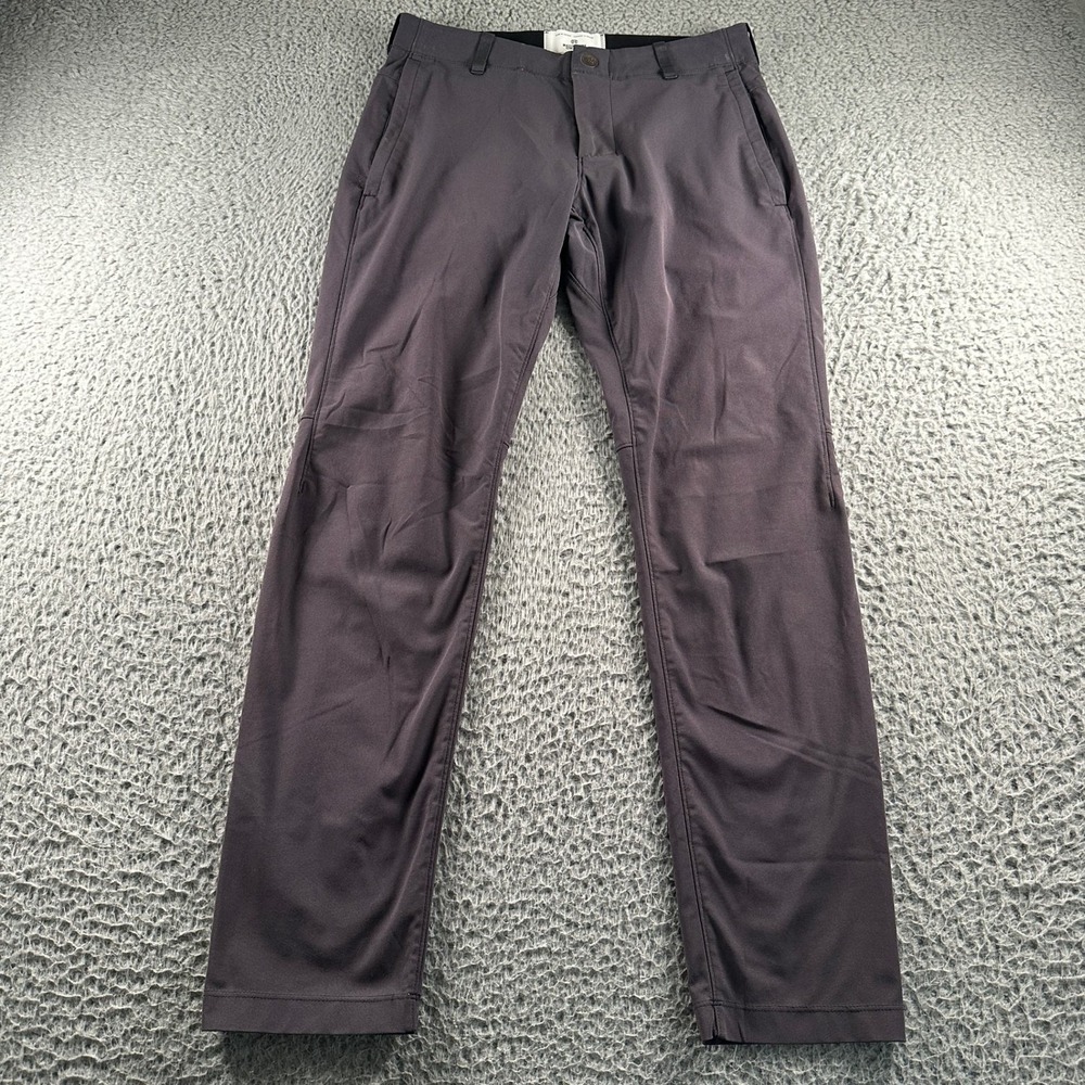 Reigning Champ Coach Pants Mens 28 Slim Stretch Tapered Casual Chino Purple